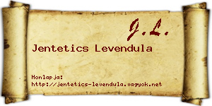 Jentetics Levendula névjegykártya